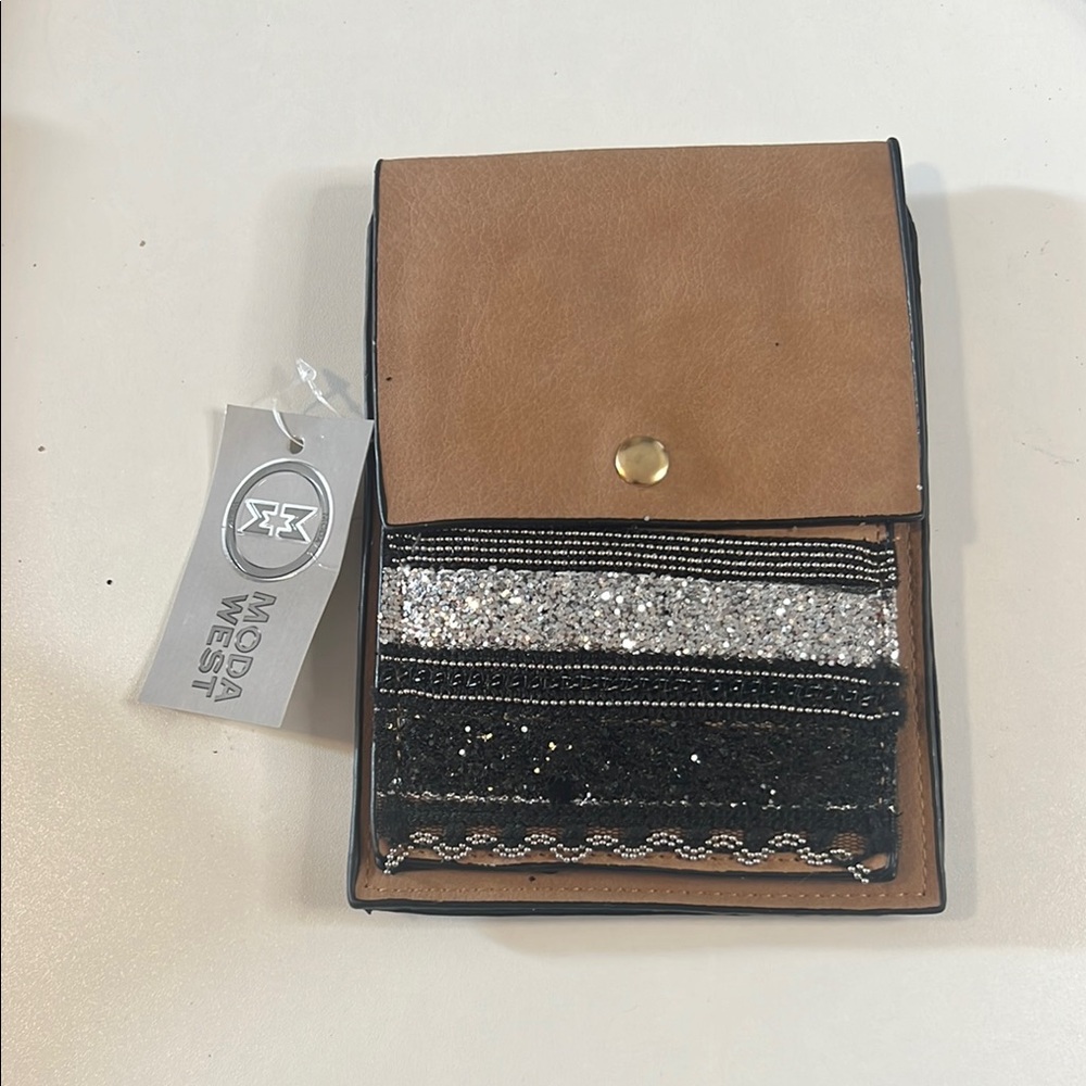 Moda Brown and Black Wallet Compact Design